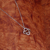 Floral Heart Pendant With Sterling Silver Chain